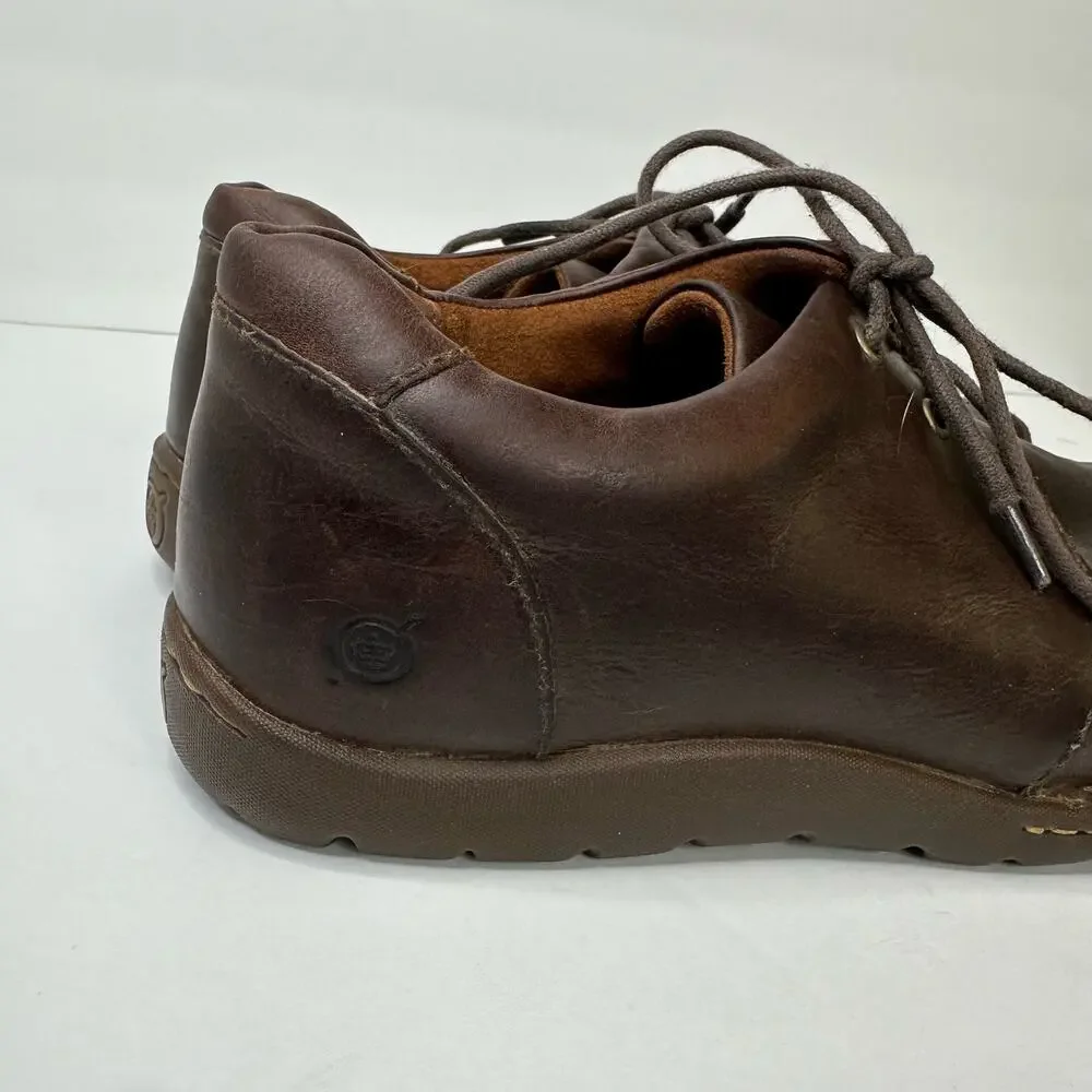 Born Mens size 9 Nigel 3-Eye Leather Brown Lace Up Oxfords Shoes H65606 Comfort